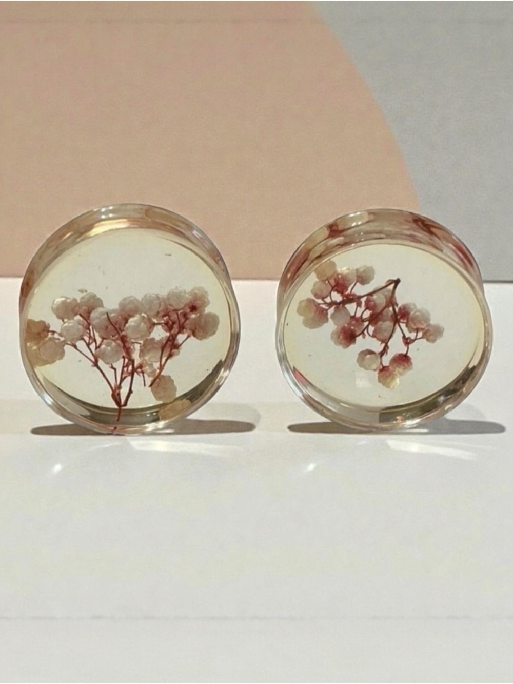Pierced Nation 1” 25 MM Acrylic Pink Flower Gauges Plugs